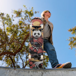 Samurai Panda Bear guerreiro Skateboard