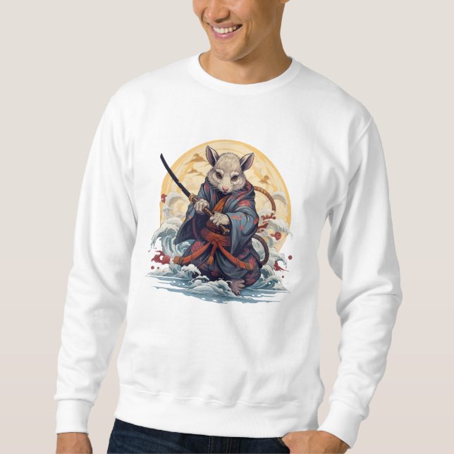 Samurai Rat Masculino Capuz e Suéter (Frente)