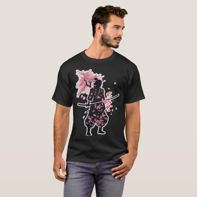 Samurai Smoke Blossoms T-shirt (Frente Completa)