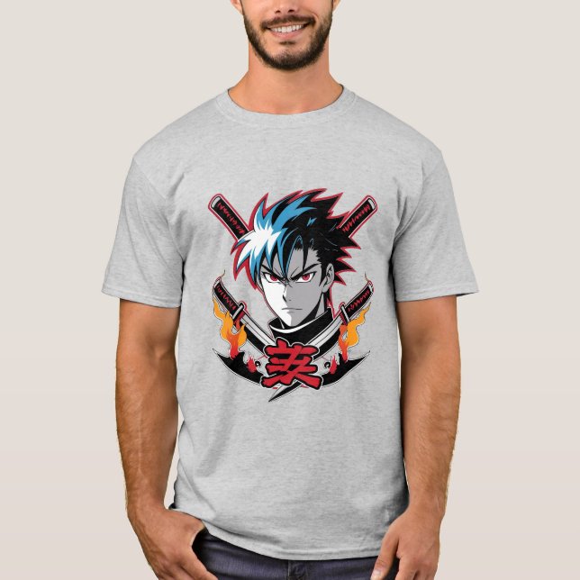 Samurai Soul | Camiseta Anime para Homens (Frente)