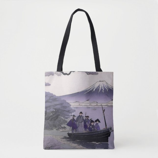 Samurai Tote Bag Mount Fuji Japanese Art (Frente)