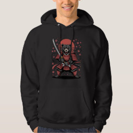 Samurai Urso Capuz de Moletom Adulto