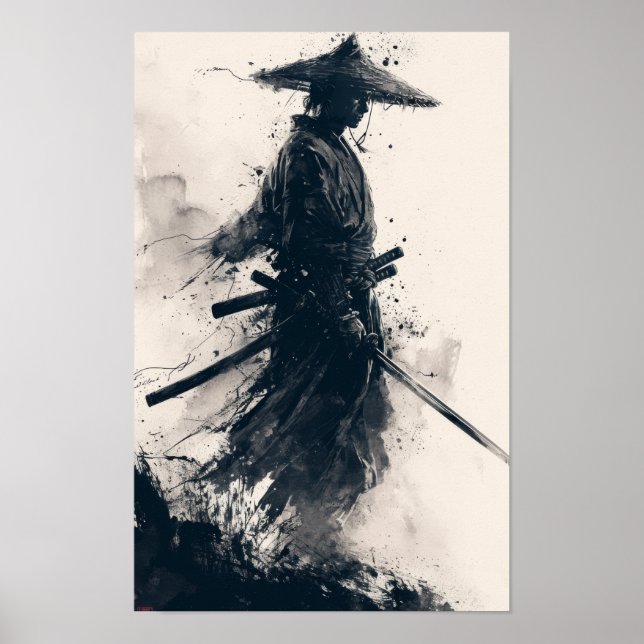 Samurai Warrior em cena Poster (Frente)