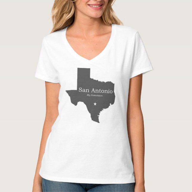 San Antonio Texas - minha cidade natal - camisa (Frente)