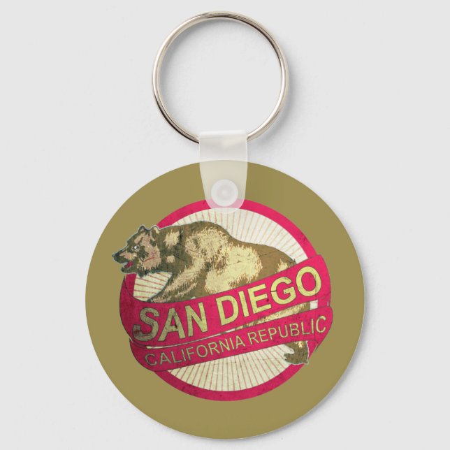 San Diego California Vintage chaveiro (Frente)