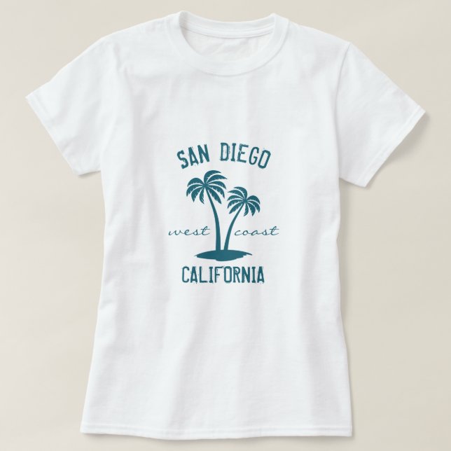 San Diego California West Coast T-Shirt (Frente do Design)