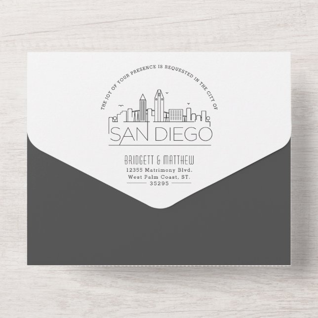 San Diego Deco Skyline | Casamento com Estilo de c (Verso)