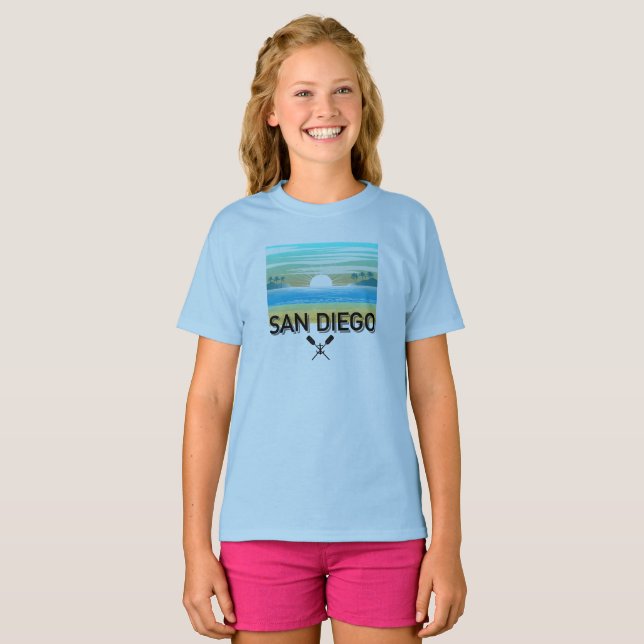 San Diego Design - Camisa T Básica Para Meninas (Frente Completa)