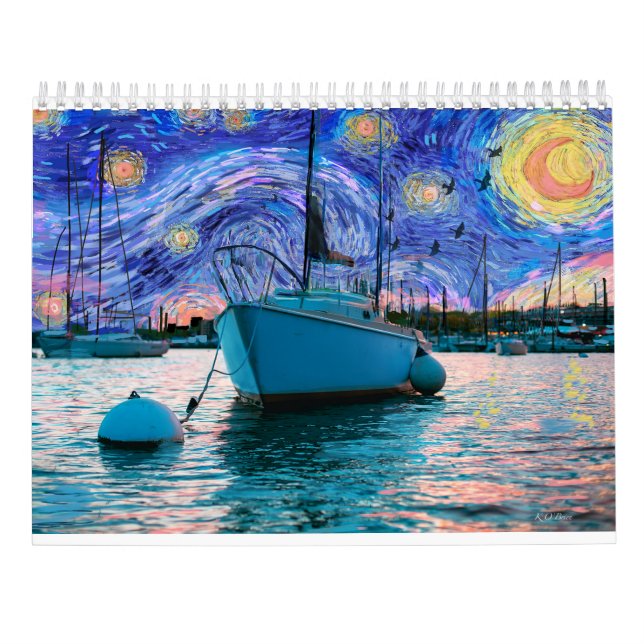 San Diego Van Gogh 2022 Calendário da Parede  (Verso)
