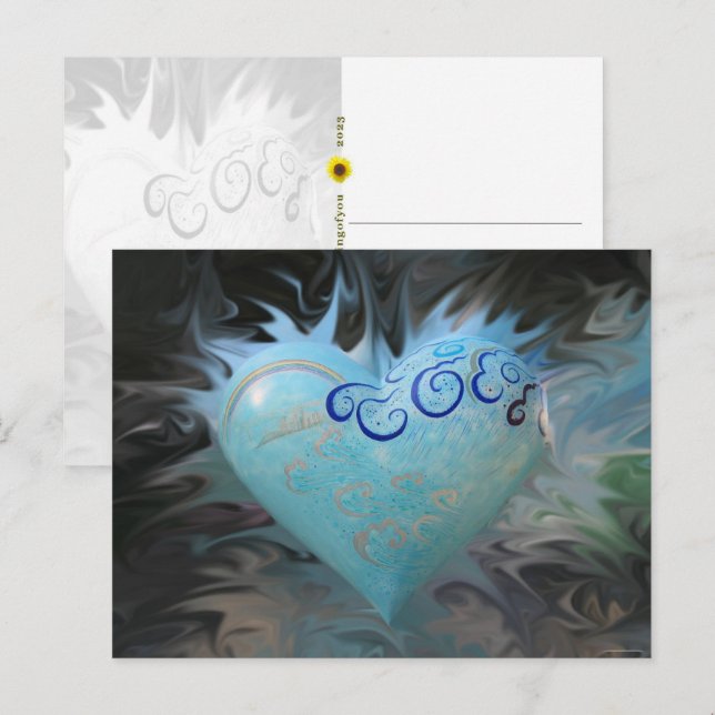 San Francisco Blue Heart - cartão postal (Frente/Verso)