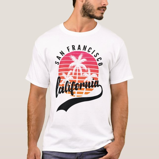 San Francisco, Califórnia Sunset Men's T-Shirt (Frente)