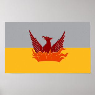 San Francisco Fog e Dourado Flag IMPRESSÃO