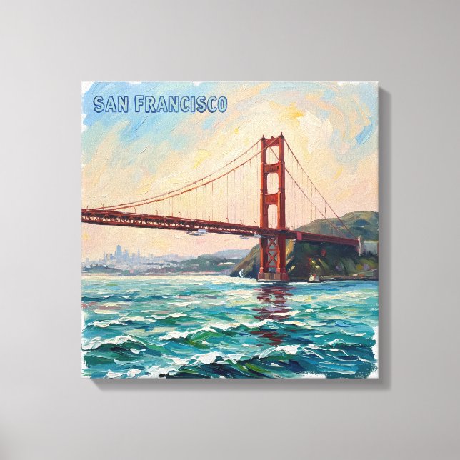 San Francisco Golden Gate Seascape Canvas Art (Frente)