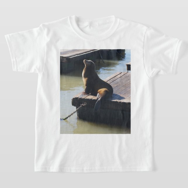 San Francisco Pier 39 Sea Lion #2 T-shirt (Postura )