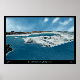 San Francisco, poster de satélite CA