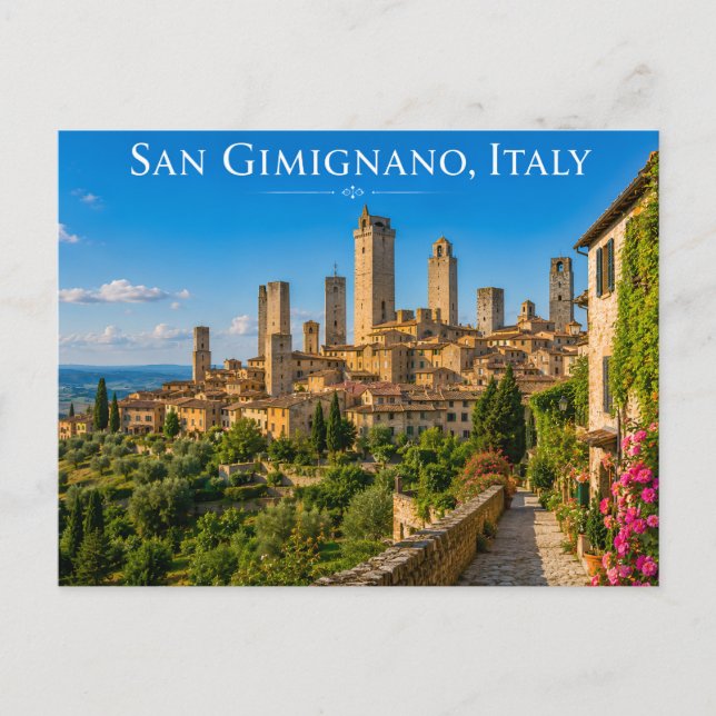 San Gimignano Itália Cartão Postal (Frente)