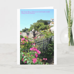 San Juan antigo com o cartão de citação