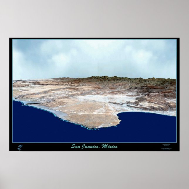 San Juanico, poster do satélite Baja California (Frente)