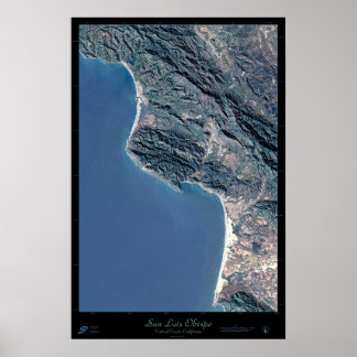 San Luis Obispo, California satellite poster