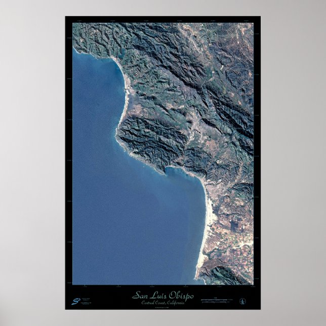 San Luis Obispo, California satellite poster (Frente)
