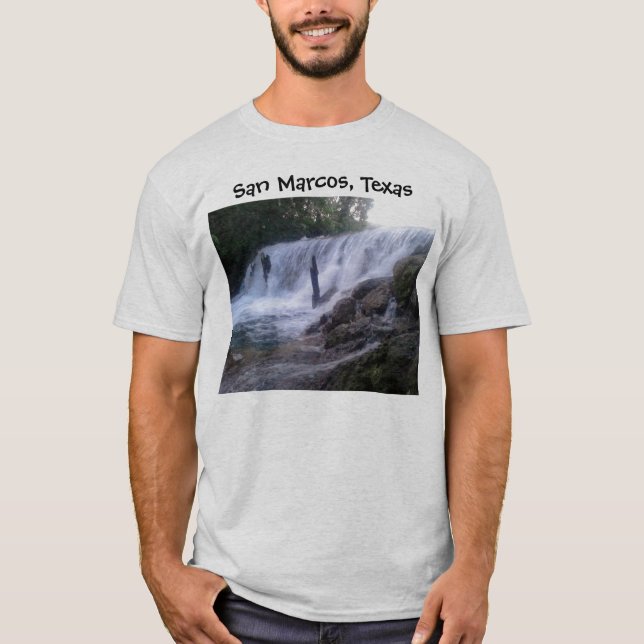 San Marcos River cai t-shirt (Frente)