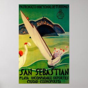 San Sebastian Vintage Poster Europe