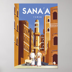 Sanaa Yemen poster de viagens