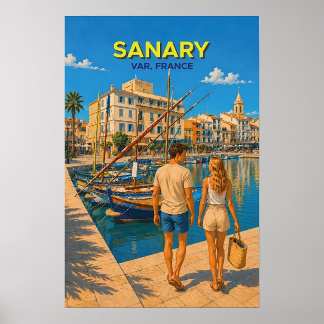 Sanary – Vintage Travel Poster (Frente)