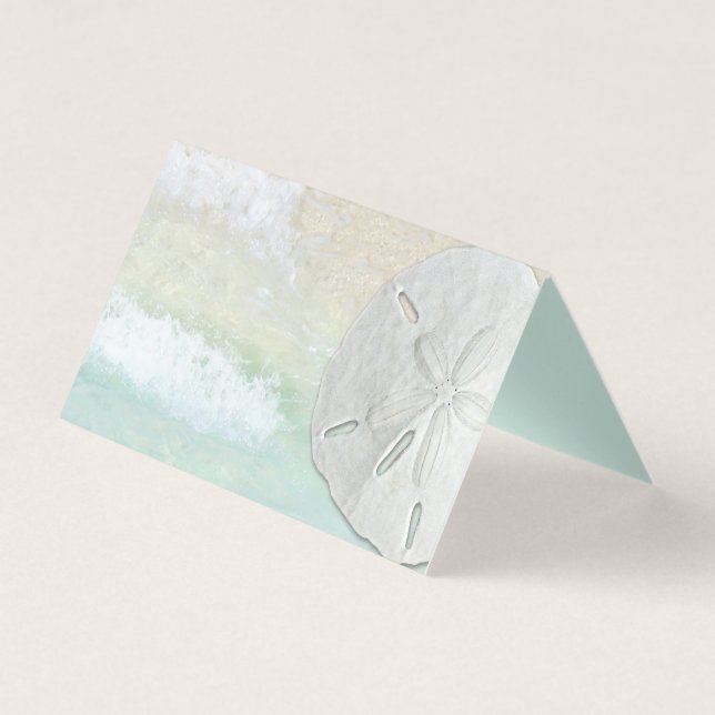 Sand Dollar Beach Onda Cards de Vazio (Frente)