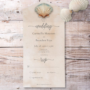 Sand Watercolor Modern Coastal Seashell Sem Janto