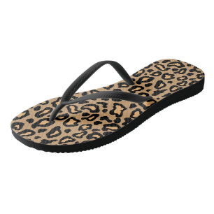 Sandálias de Chinelo com Estampa de Leopardo