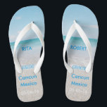Sandálias de praia BRIDE de Casamento de Destino<br><div class="desc">Sandálias/Chinelos de praia BRIDE de Destino com Data e Destino de Casamento Personalizado</div>
