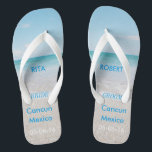 Sandálias de praia BRIDE de Casamento de Destino<br><div class="desc">Sandálias/Chinelos de praia BRIDE de Destino com Data e Destino de Casamento Personalizado</div>