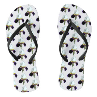 Sandálias femininas de dedo roxo e branco Iris
