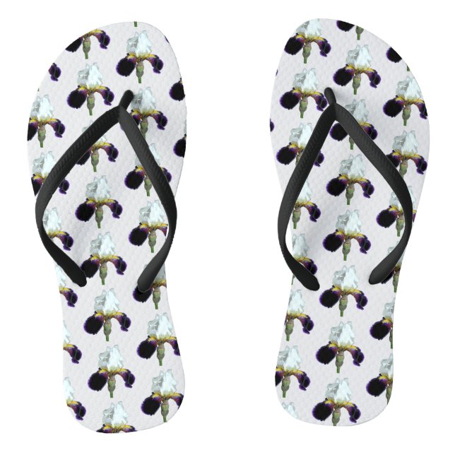 Sandálias femininas de dedo roxo e branco Iris (Pé da cama)