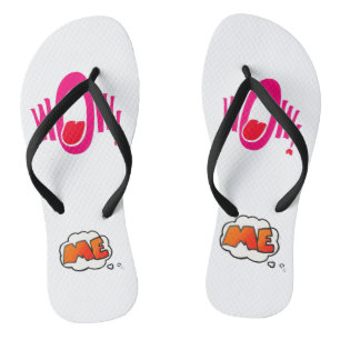 Sandálias "ME" Vibrantes Personalizadas - Gráficos