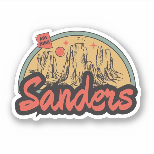 Sanders, Arizona  Adesivo (Frente)