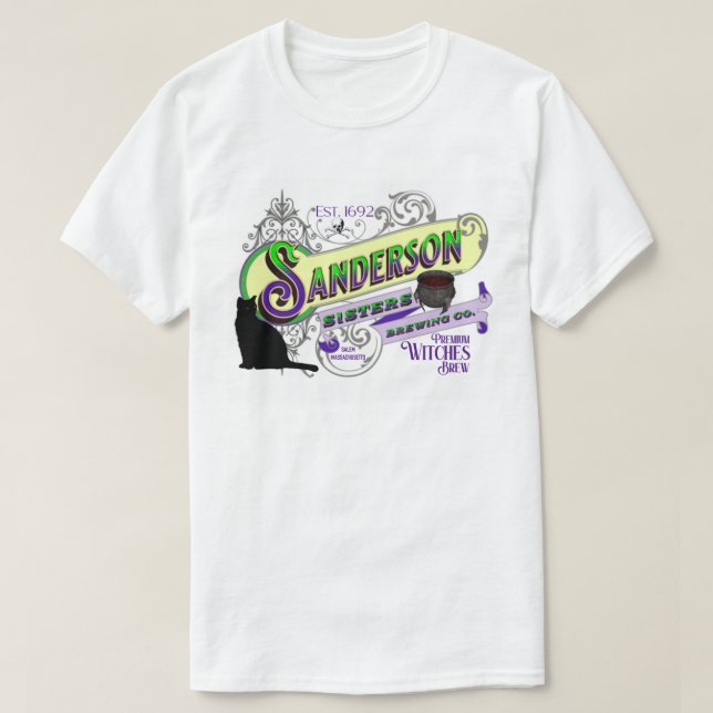 Sanderson Sisters Brewing Co. T-shirt (Frente do Design)