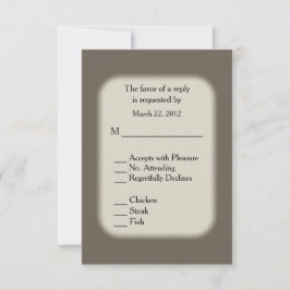 Sandstone Brown RSVP com Opções de Menu