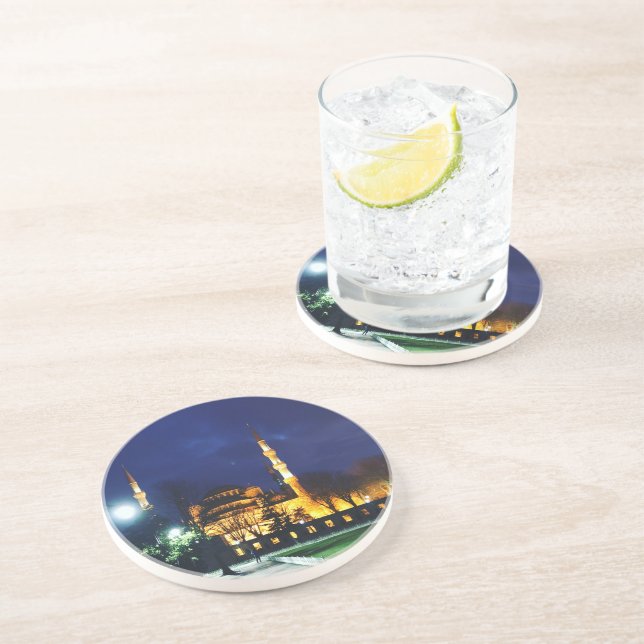 Sandstone Porta copos Blue Mesquita Turquia (Lateral)