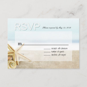 Sandy Beach Starfish Seashells RSVP