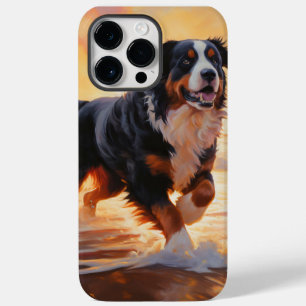Sandy Paws Bernese Mountain Dog em Beach Sunset