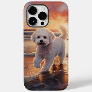 Sandy Paws Bichon Frise Dog em Beach Sunset