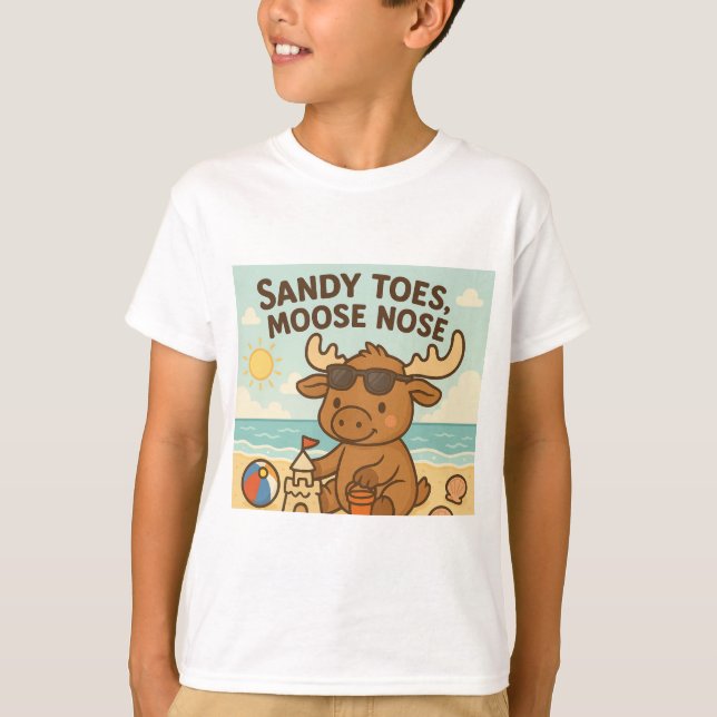 Sandy Toes, Nariz De Alce - T-Shirt Cute Summer Ki (Frente)