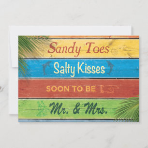 Sandy Toes Salty Kisses Convite Para Chá