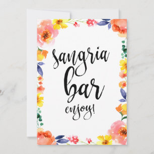Sangria Barato Boho Sinal de Casamento Floral