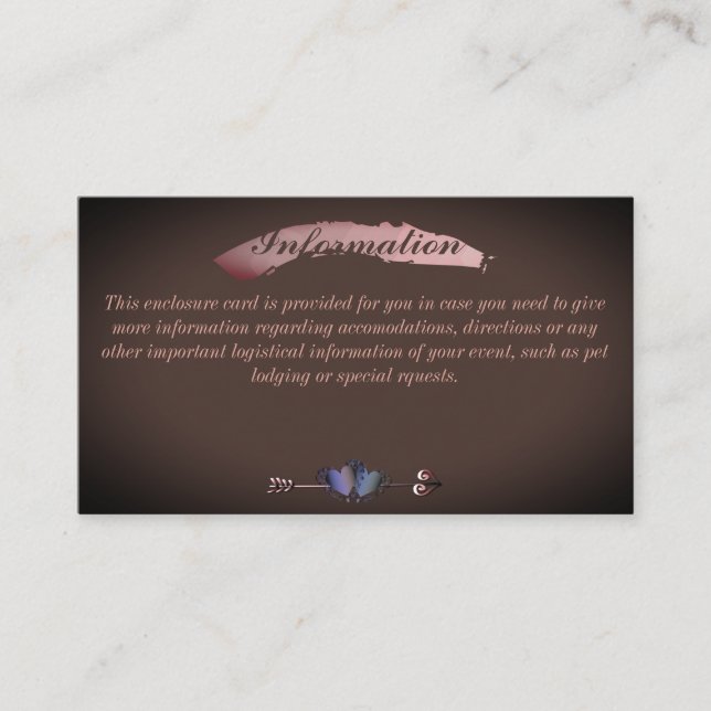 Sangria de Chocolate de Informação de Casamento (Frente)