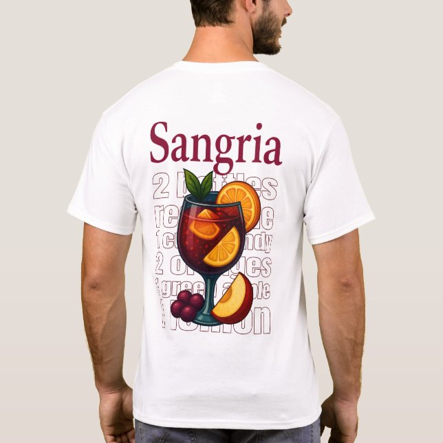 Sangria T-Shirt – Fruity Wine Cocktail (Verso)