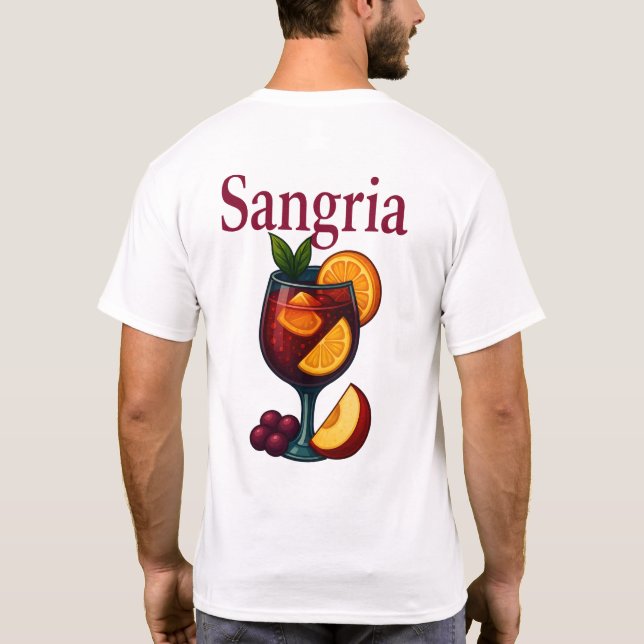 Sangria T-Shirt – Fruity Wine Cocktail (Verso)