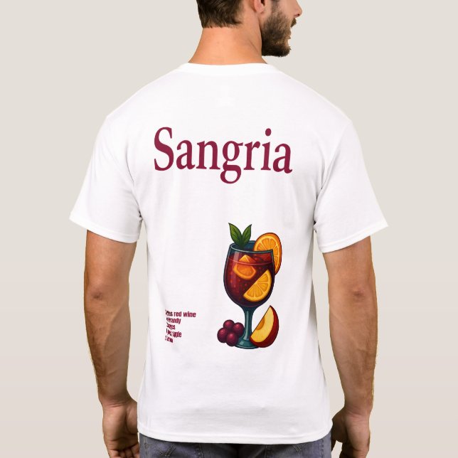 Sangria T-Shirt – Fruity Wine Cocktail (Verso)